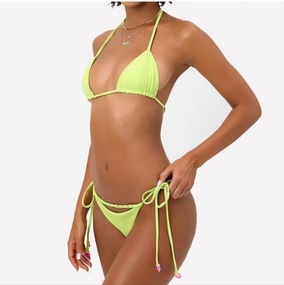 FRANKIE'S BIKINIS PHILLIPA AND KEIRA PLISSE TOP AND BOTTOM SIZE M